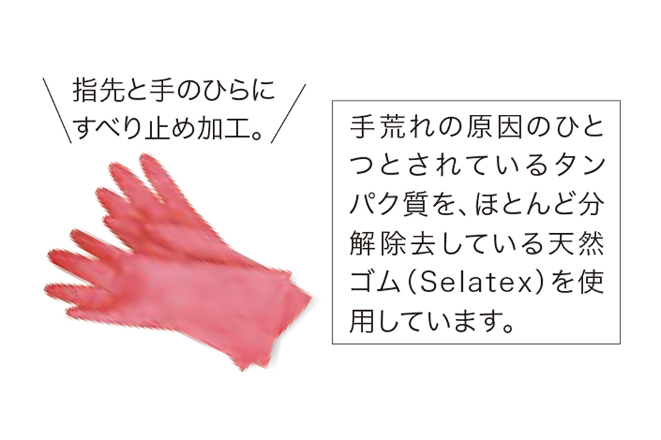 天然ゴム手袋 ピンク（Mサイズ）の画像